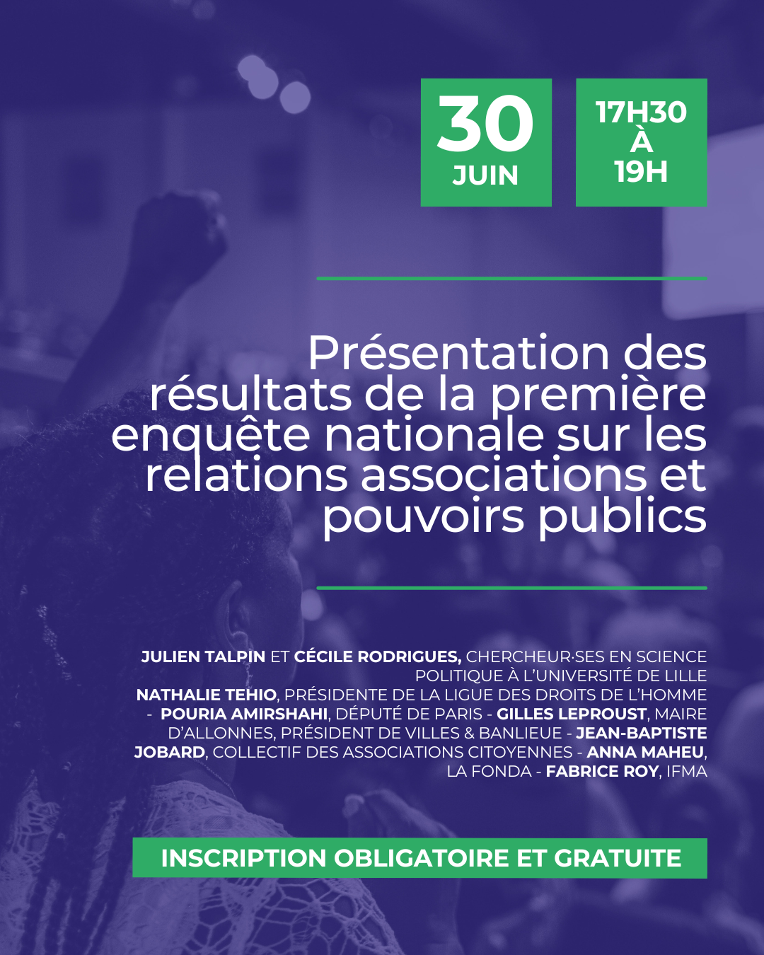 Présentation des résultats de la première enquête nationale sur les relations associations et pouvoirs publics