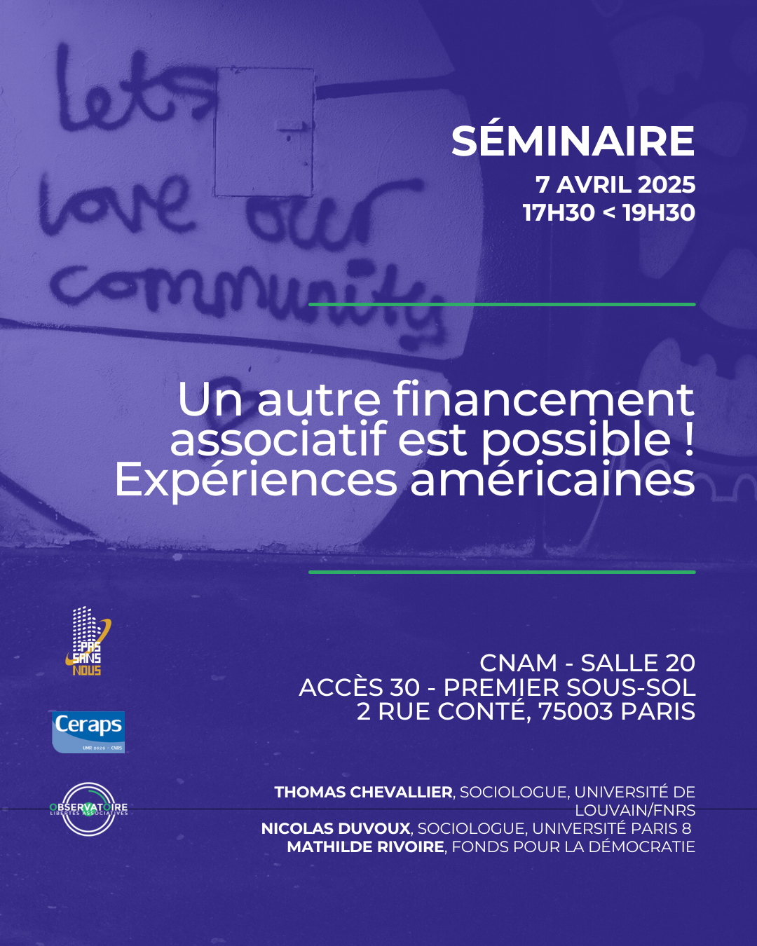 Un autre financement associatif est possible ! Expériences américaines
