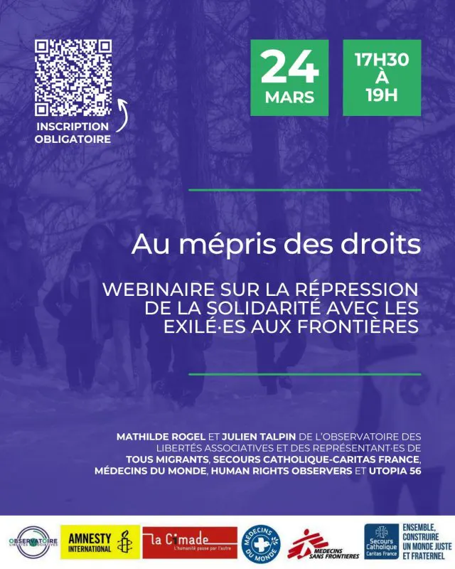 Webinaire sur la répression de la solidarité avec les exilé·es aux frontières